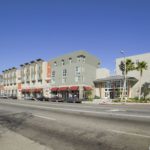 Street view of mixed use building