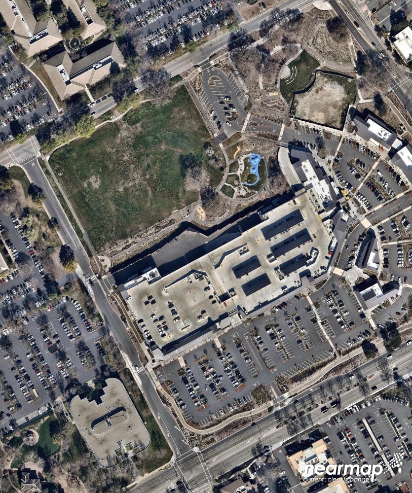 aerial view of office park