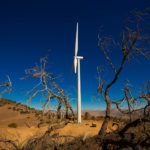 Wind turbines in the California hills