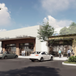 Sycamore Crossing Rendering View of Proposed Shops From Parking Lot